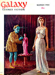 A Blue Alien Sculpts an Elegant Earth Woman